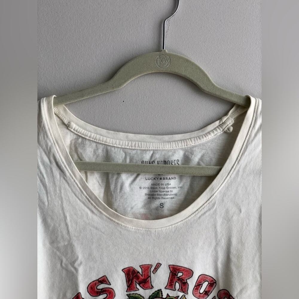 Lucky Brand Guns N’ Roses Graphic Rose Band Casual White Tank Women’s Size S - Picture 3 of 6